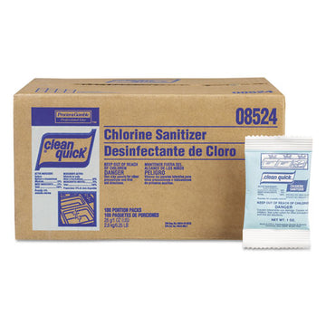 Clean Quick® Powdered Chlorine-based Sanitizer, 1oz Packet, 100-carton freeshipping - TVN Wholesale